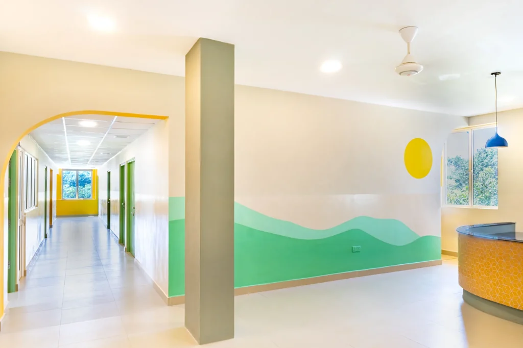 Bone Marrow Transplant Unit of Apeksha Hospital Sri Lanka - Healthcare Interior by Architect Harendra Amarakoon Hallway and Reception Area