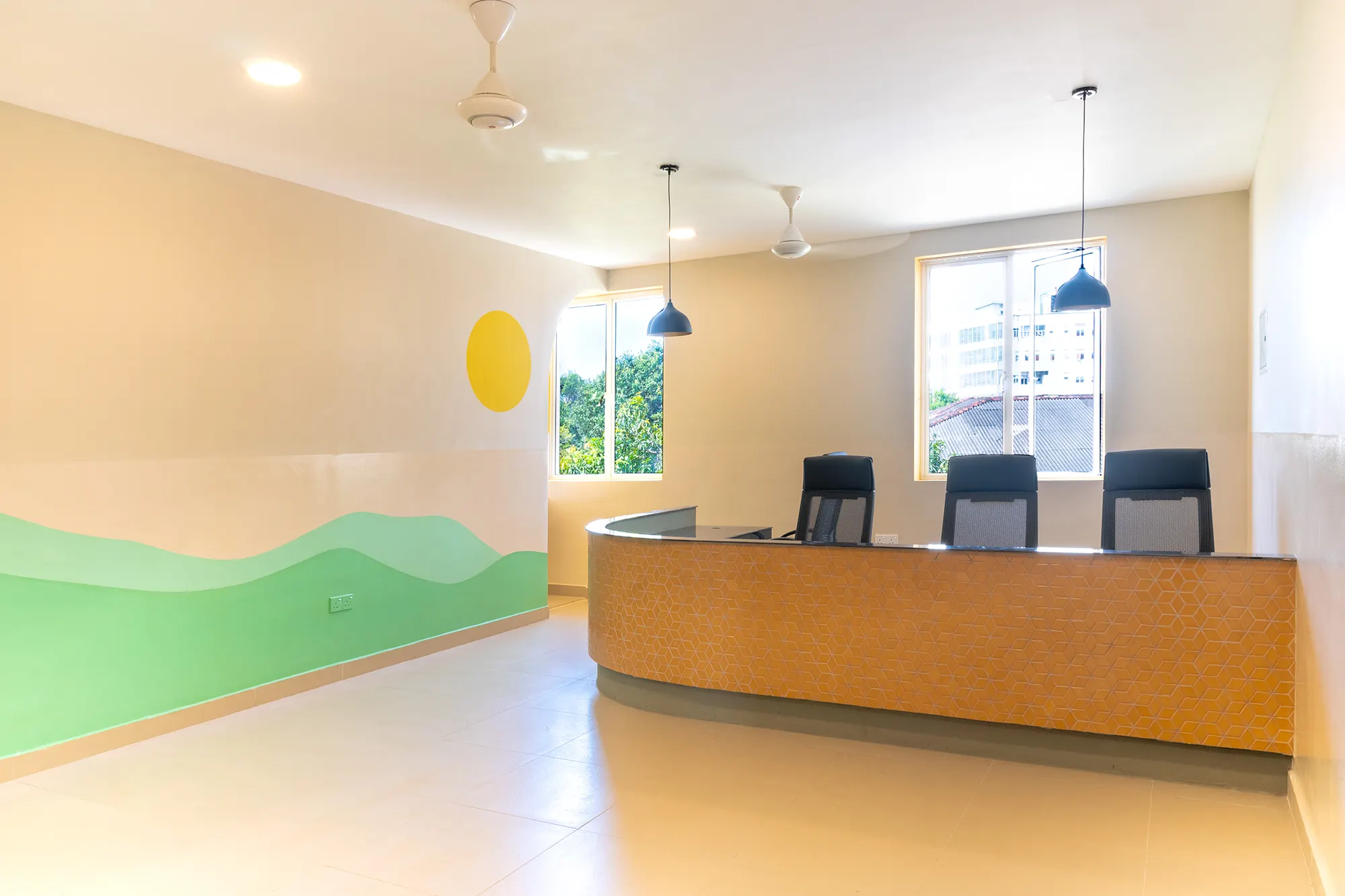 Bone Marrow Transplant Unit of Apeksha Hospital Sri Lanka - Healthcare Interior by Architect Harendra Amarakoon Reception Area